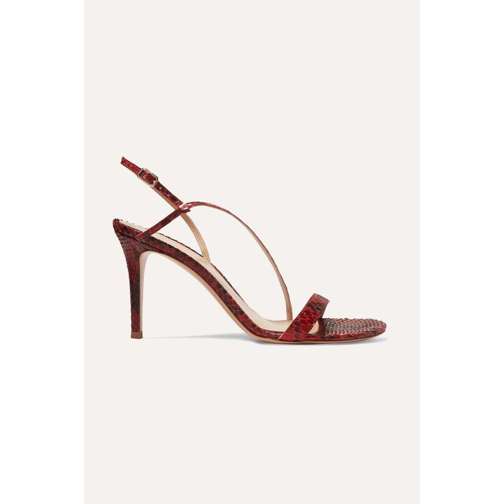 Gianvito Rossi 85 Python Slingback Sandals - image 3